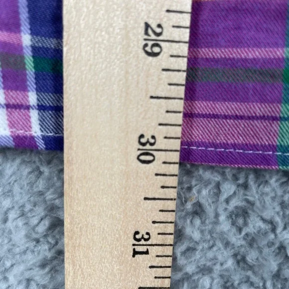 Faconnable Shirt Mens S Multicolor Plaid Long Sleeve Button Down Club Fit France - Picture 8 of 13